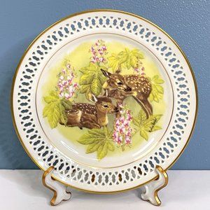 RARE Bing & Grondahl New Generation The Fawns‎ Plate Marilyn Leader Lattice Dish